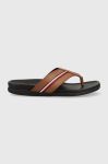 В'єтнамки Tommy Hilfiger HILFIGER LEATHER TOE POST SANDAL чоловічі колір коричневий FM0FM04460 В'єтнамки Tommy Hilfiger HILFIGER LEATHER TOE POST SANDAL чоловічі колір коричневий FM0FM04460