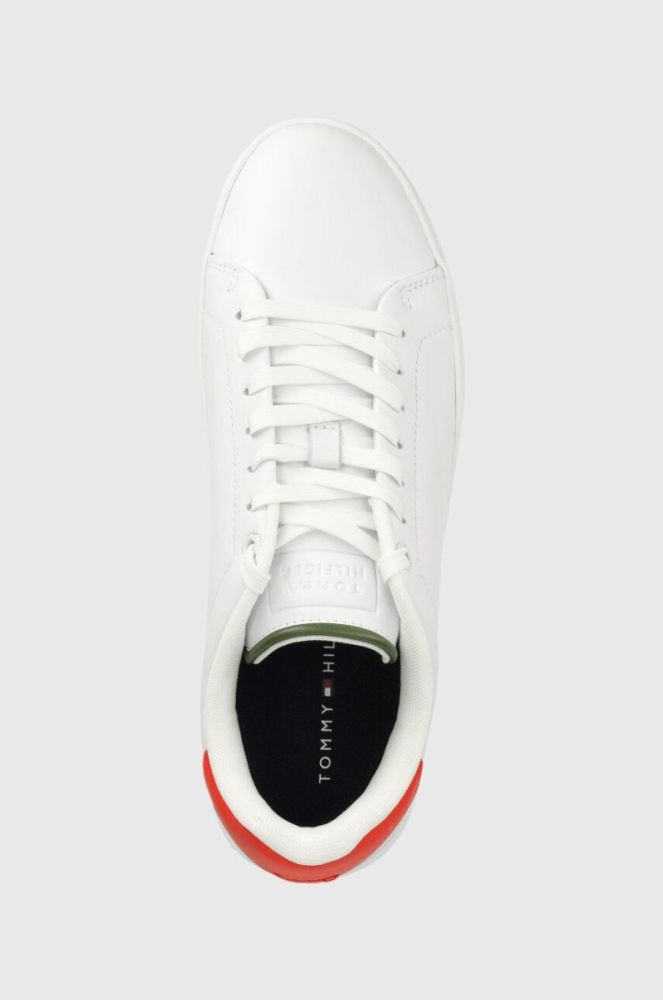 Шкіряні кросівки Tommy Hilfiger COURT SNEAKER LEATHER CUP колір білий фото 4