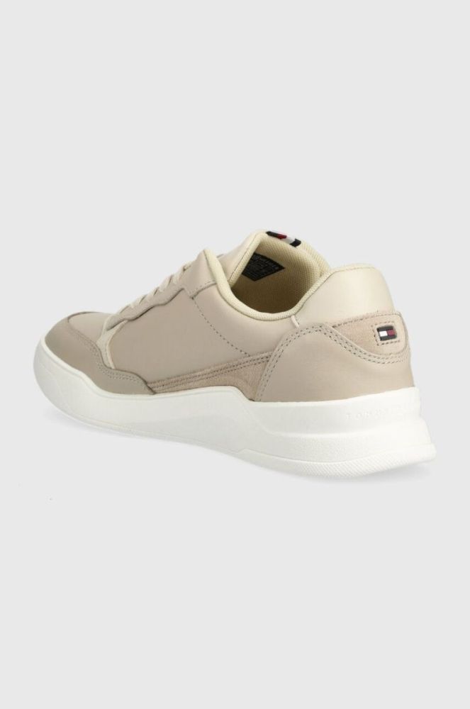 Шкіряні кросівки Tommy Hilfiger ELEVATED CUPSOLE LEATHER колір бежевий FM0FM04490 фото 3