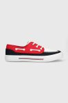Кеди Tommy Hilfiger CORE BOAT SHOE CANVAS чоловічі колір червоний FM0FM04510 Кеди Tommy Hilfiger CORE BOAT SHOE CANVAS чоловічі колір червоний FM0FM04510