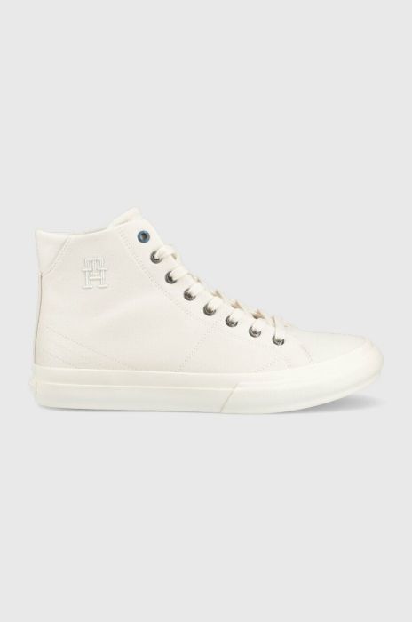 Кеди Tommy Hilfiger TH HI VULC STREET VEG DYES чоловічі колір білий FM0FM04544