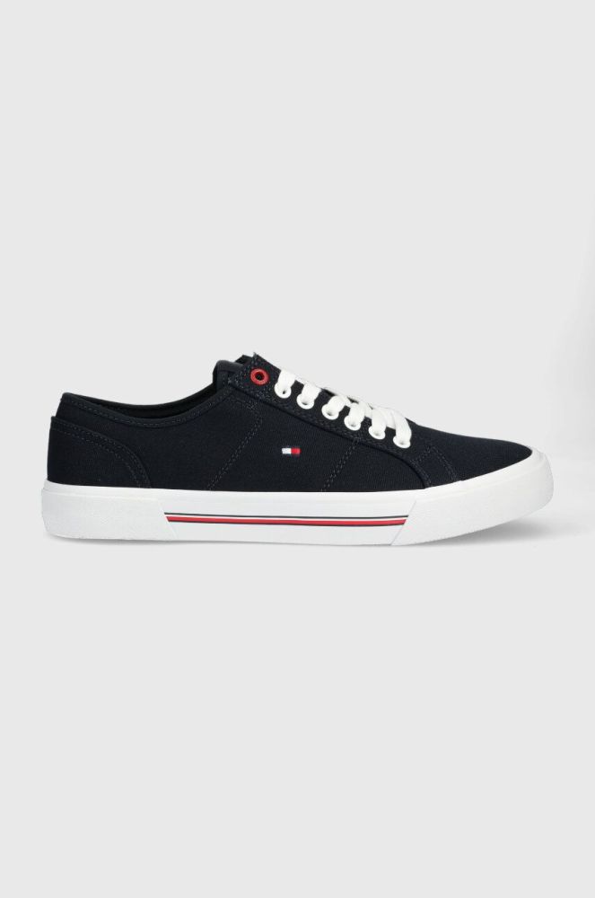 Кеди Tommy Hilfiger CORE CORPORATE VULC CANVAS чоловічі колір синій