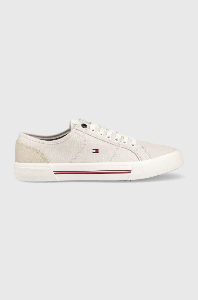 Кеди Tommy Hilfiger CORE CORPORATE VULC CANVAS чоловічі колір сірий