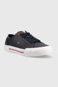Шкіряні кеди Tommy Hilfiger CORE CORPORATE VULC LEATHER чоловічі колір синій FM0FM04561