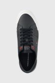 Шкіряні кеди Tommy Hilfiger CORE CORPORATE VULC LEATHER чоловічі колір синій FM0FM04561