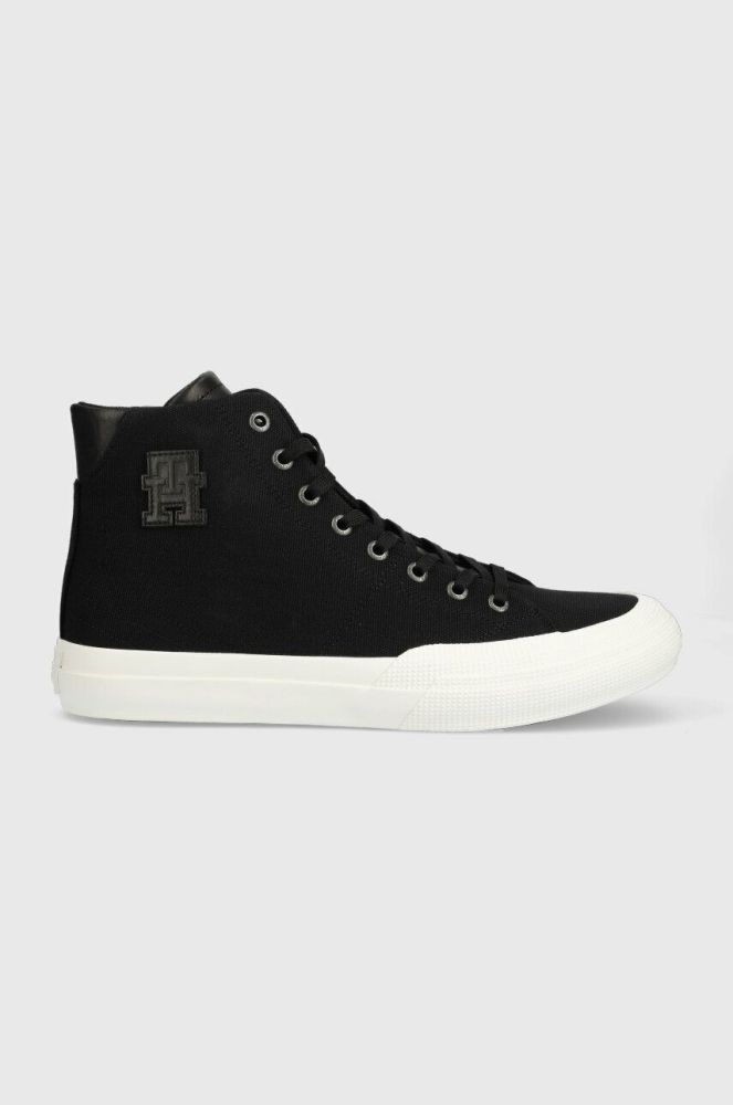 Кеди Tommy Hilfiger TH HI VULC PREMIUM BANANATEX чоловічі колір чорний FM0FM04572