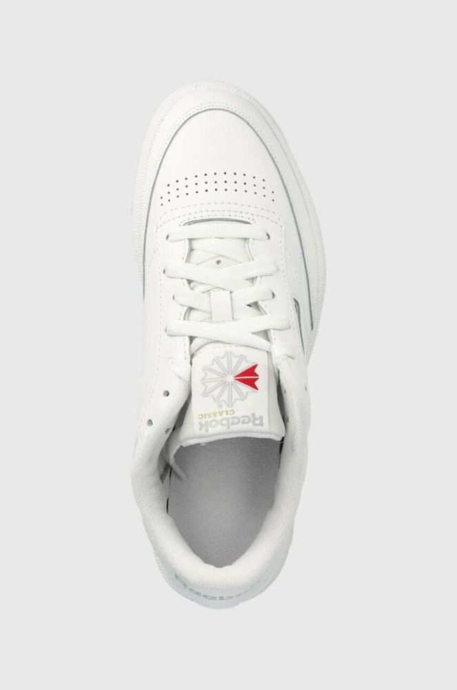 Шкіряні кросівки Reebok Classic Club C колір білий FZ6011-WH/WH/PG3 фото 4