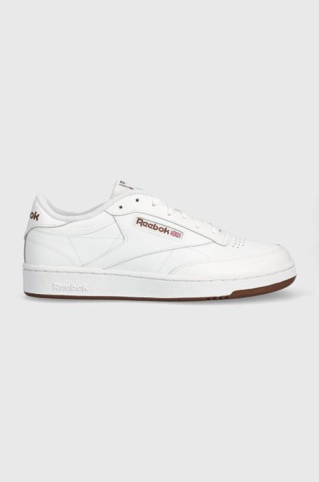 Шкіряні кросівки Reebok Classic Club C 85 колір білий FZ6012.100039279-WH/WH/RO