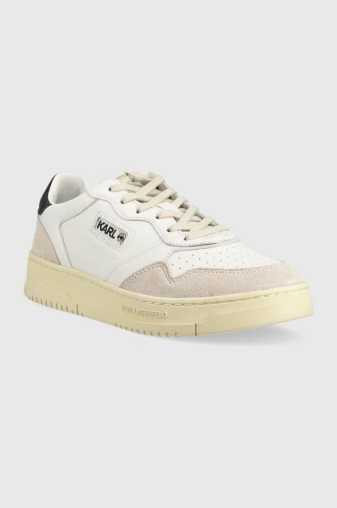 Шкіряні кросівки Karl Lagerfeld KREW KL колір білий KL53020 фото 2