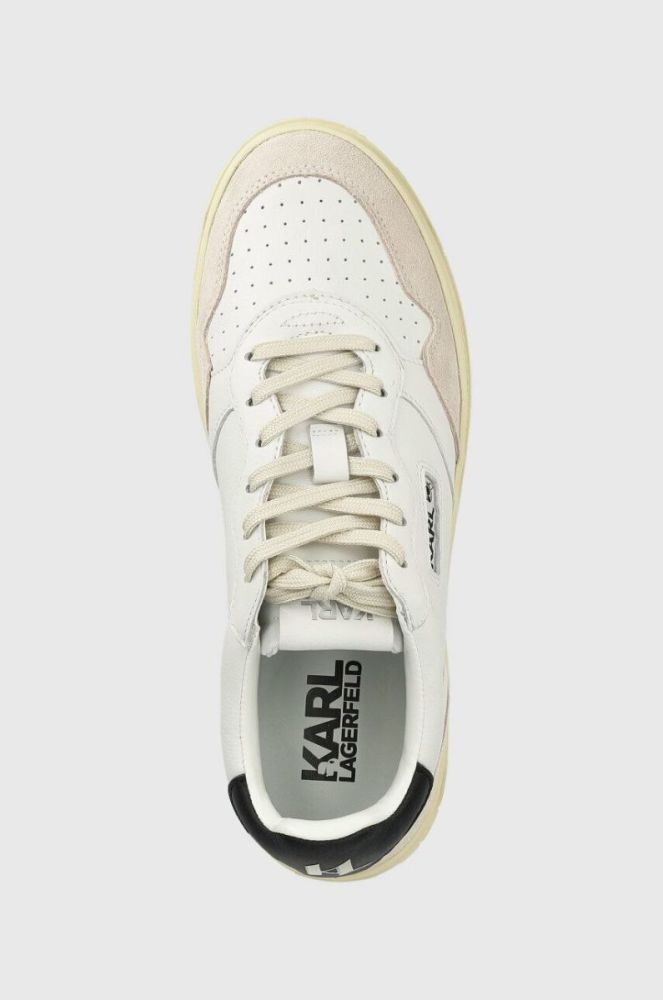 Шкіряні кросівки Karl Lagerfeld KREW KL колір білий KL53020 фото 4