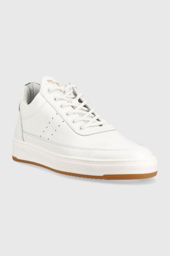 Шкіряні кросівки Filling Pieces Low Top Bianco колір білий 10127791926 10127791926-Green фото 2