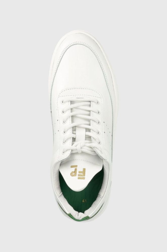 Шкіряні кросівки Filling Pieces Low Top Bianco колір білий 10127791926 10127791926-Green фото 4