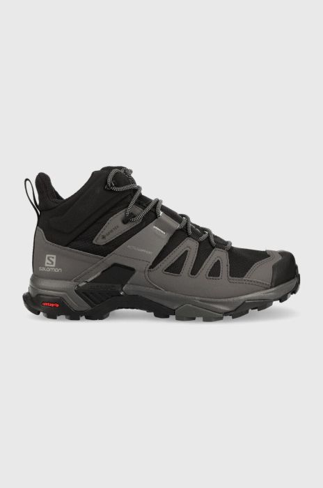 Черевики Salomon X Ultra 4 Mid Wide GTX чоловічі колір сірий Черевики Salomon X Ultra 4 Mid Wide GTX чоловічі колір сірий