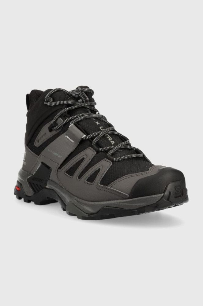 Черевики Salomon X Ultra 4 Mid Wide GTX чоловічі колір сірий фото 2