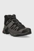Черевики Salomon X Ultra 4 Mid Wide GTX чоловічі колір сірий Черевики Salomon X Ultra 4 Mid Wide GTX чоловічі колір сірий