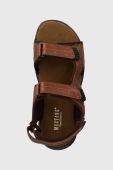 Шкіряні сандалі Mustang чоловічі колір коричневий 4947801