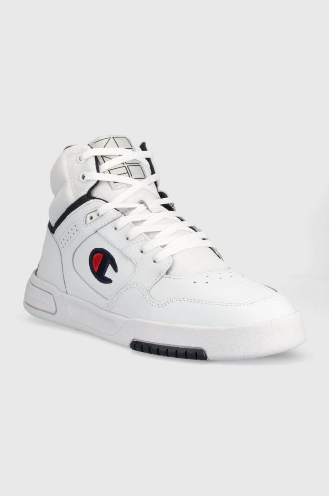 Шкіряні кросівки Champion Mid Cut Shoe Z80 колір білий фото 2