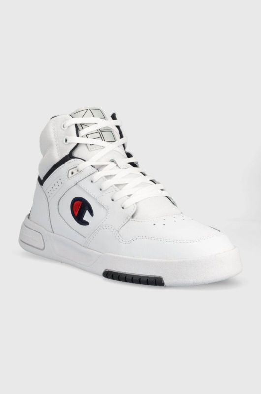 Шкіряні кросівки Champion Mid Cut Shoe Z80 колір білий фото 2