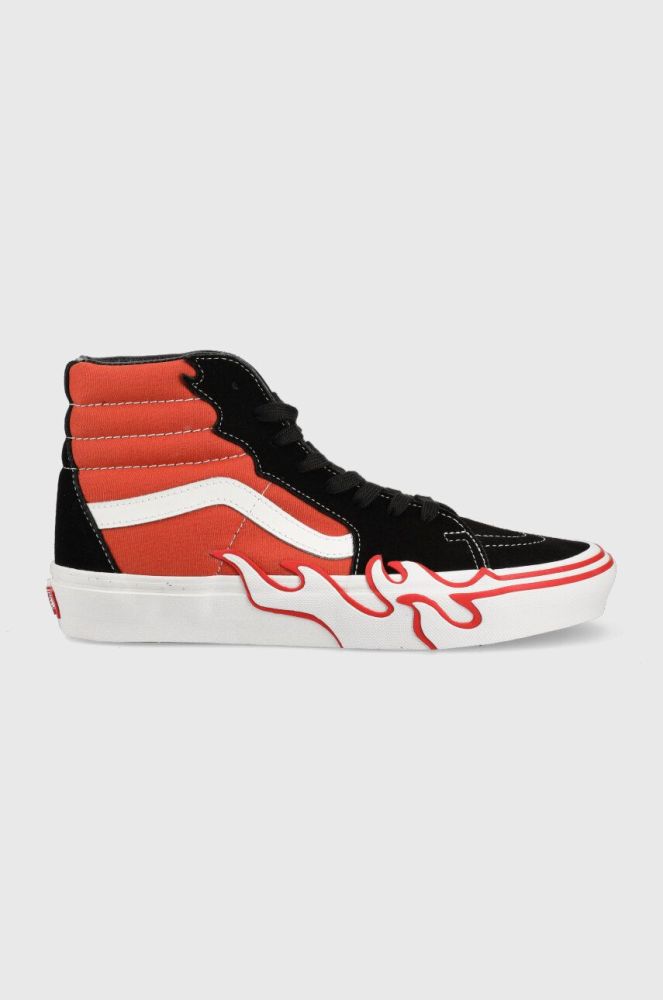 Кеди Vans SK8-Hi Flame чоловічі колір помаранчевий VN0005UJGWP1 VN0005UJGWP1-DKGRN