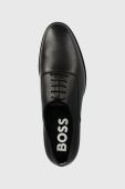 Шкіряні туфлі BOSS Colby чоловічі колір чорний 50492957