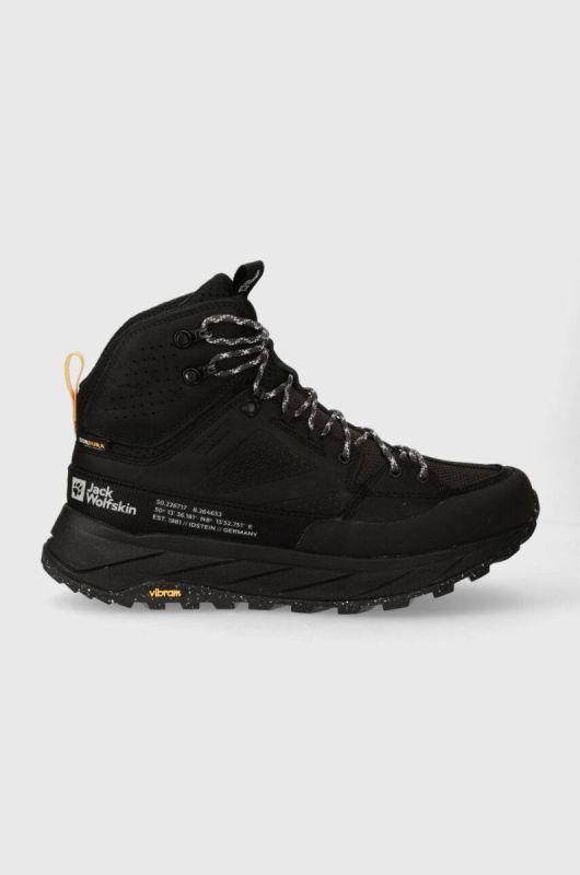 Черевики Jack Wolfskin Terraquest Texapore Mid чоловічі колір чорний