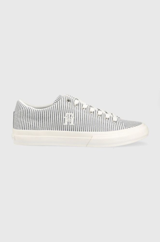 Кеди Tommy Hilfiger TH HI VULC STREET LOW SEERSUCKER FM0FM04540 колір блакитний