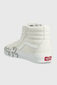 Замшеві кеди Vans SK8-Hi Flame колір білий VN0005UJWWW1-WHITE