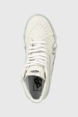 Замшеві кеди Vans SK8-Hi Flame колір білий VN0005UJWWW1-WHITE