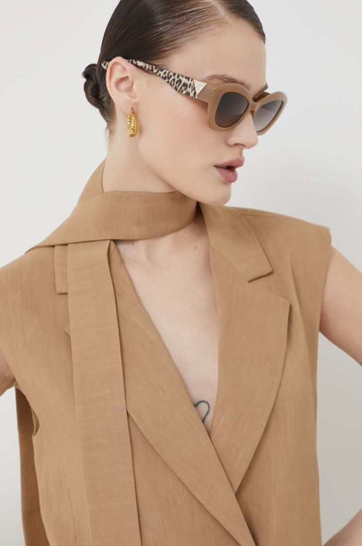 Сонцезахисні окуляри Guess жіночі колір бежевий (3170575)