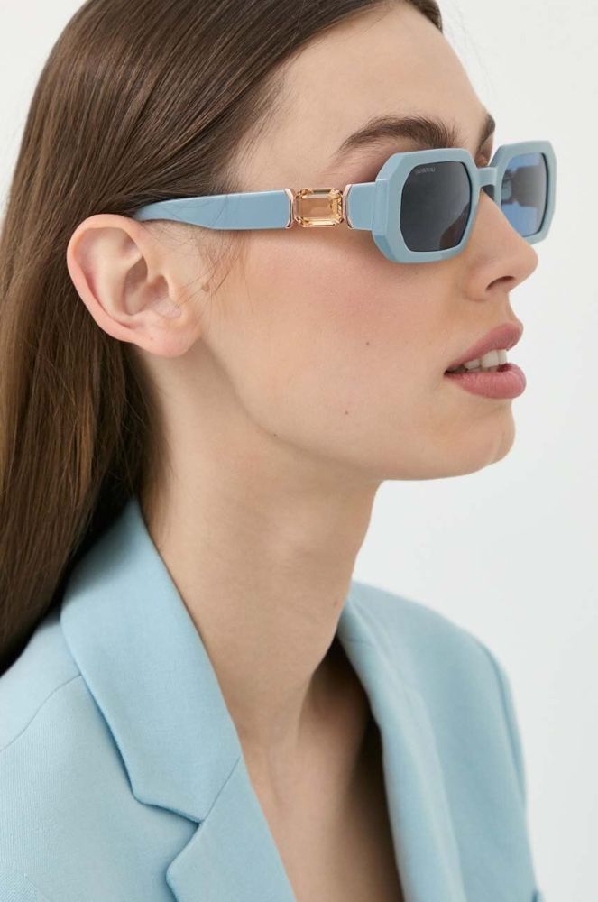 Сонцезахисні окуляри Swarovski 5625303 MILLENIA жіночі колір блакитний