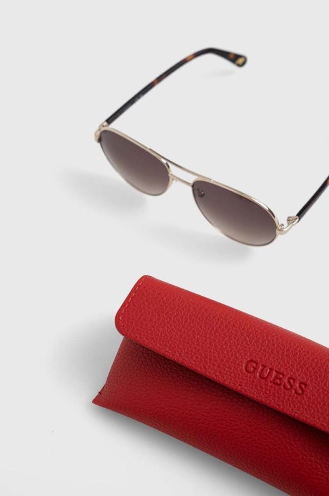 Сонцезахисні окуляри Guess колір бежевий (3167059) фото 4