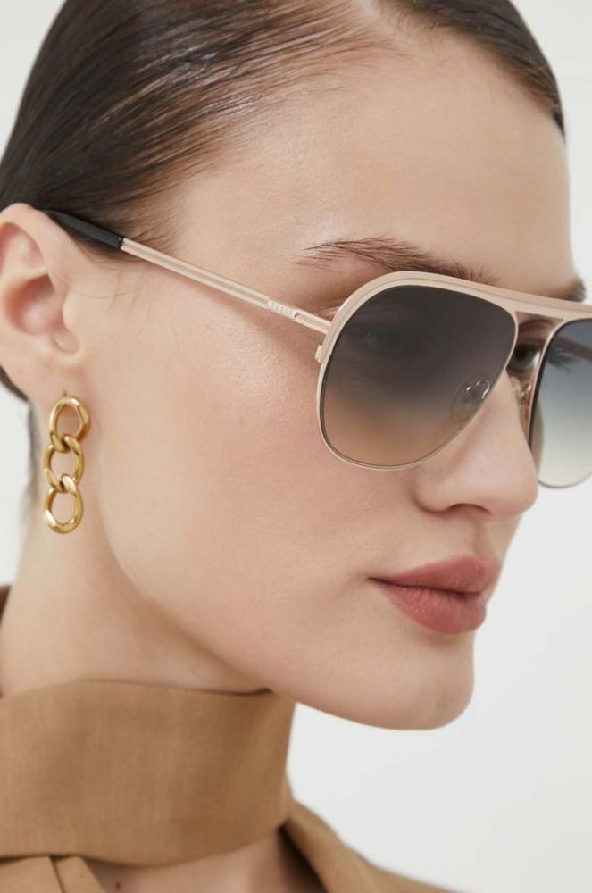 Сонцезахисні окуляри Guess колір білий фото 5