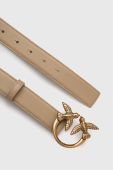 Шкіряний ремінь Pinko жіночий колір бежевий (2914849)