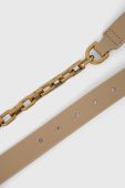 Шкіряний ремінь Pinko жіночий колір бежевий (2919849)