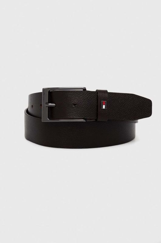 Шкіряний ремінь Tommy Hilfiger чоловічий колір коричневий (2812698)