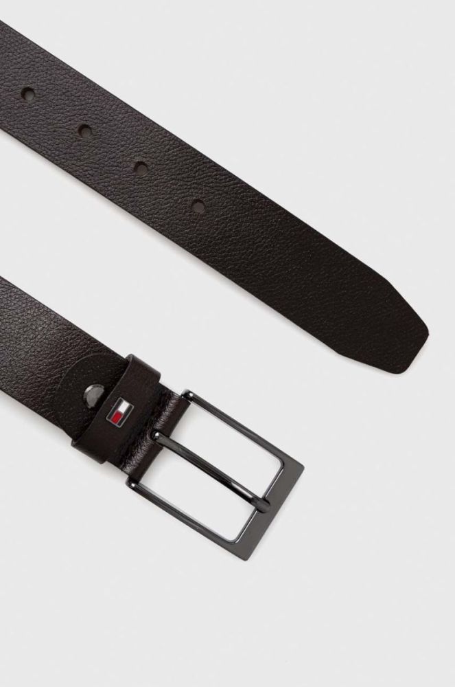 Шкіряний ремінь Tommy Hilfiger чоловічий колір коричневий (2812698) фото 2