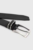 Шкіряний ремінь BOSS чоловічий колір чорний (2897995)