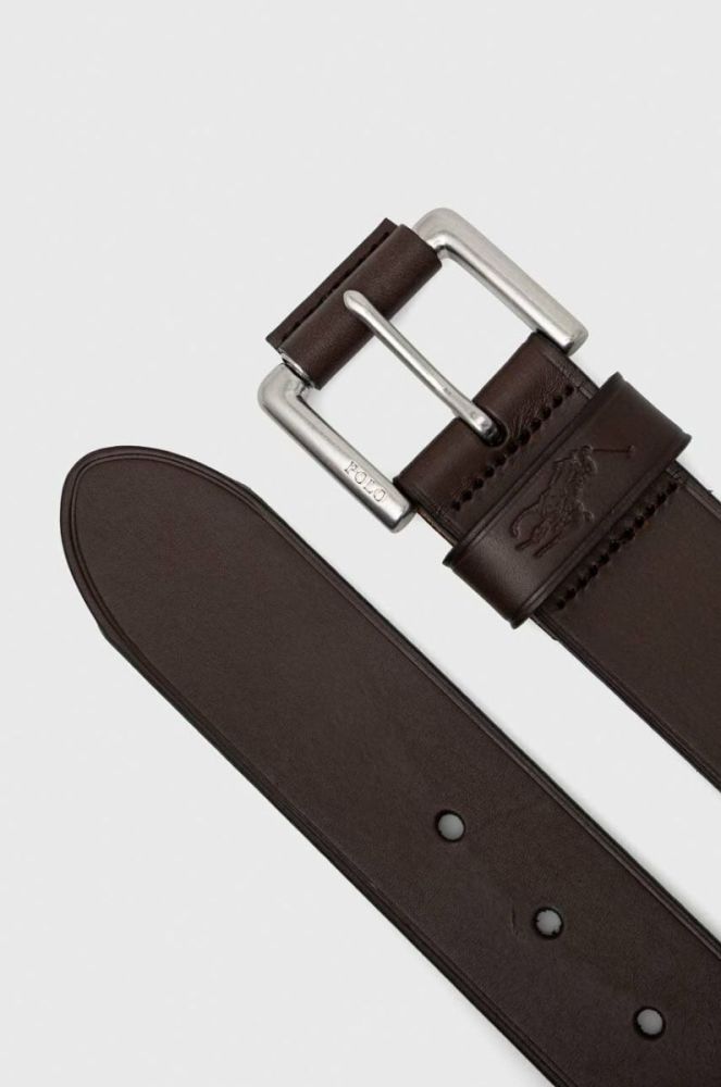 Шкіряний ремінь Polo Ralph Lauren Чоловічий колір коричневий (2971264) фото 2