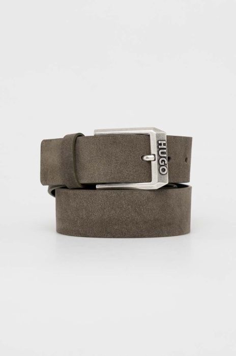 Замшевий ремінь HUGO колір зелений