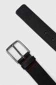 Шкіряний ремінь HUGO чоловічий колір чорний (3185252)