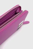 Шкіряний гаманець Karl Lagerfeld жіночий колір рожевий (2890844)
