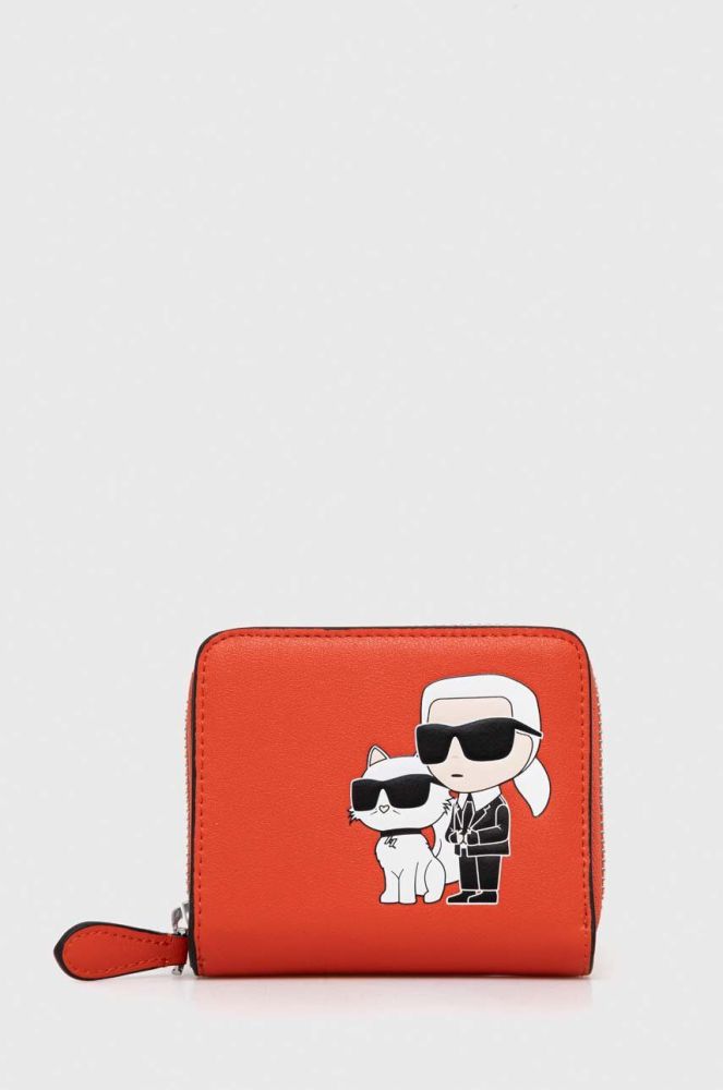 Шкіряний гаманець Karl Lagerfeld жіночий колір чорний (3347715)