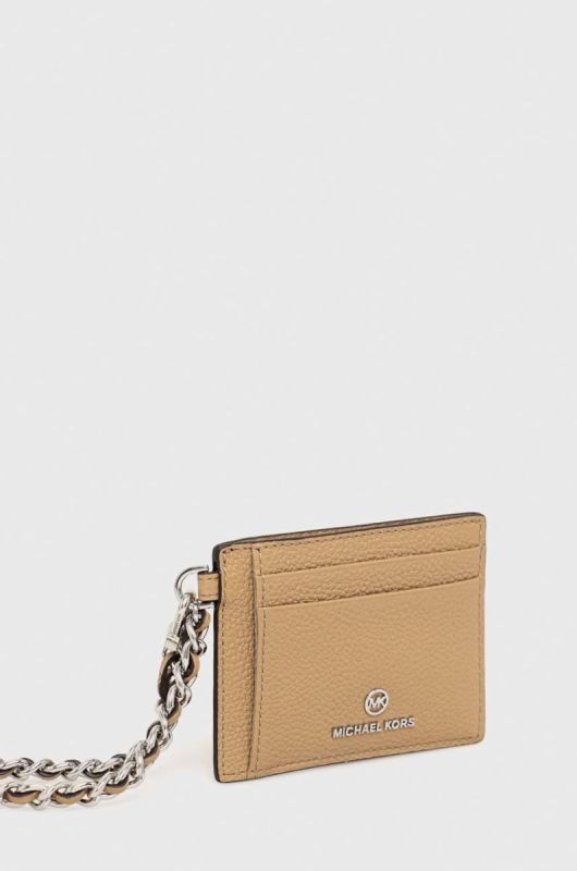 Шкіряний чохол на банківські карти MICHAEL Michael Kors жіночий колір коричневий (2890855) фото 2