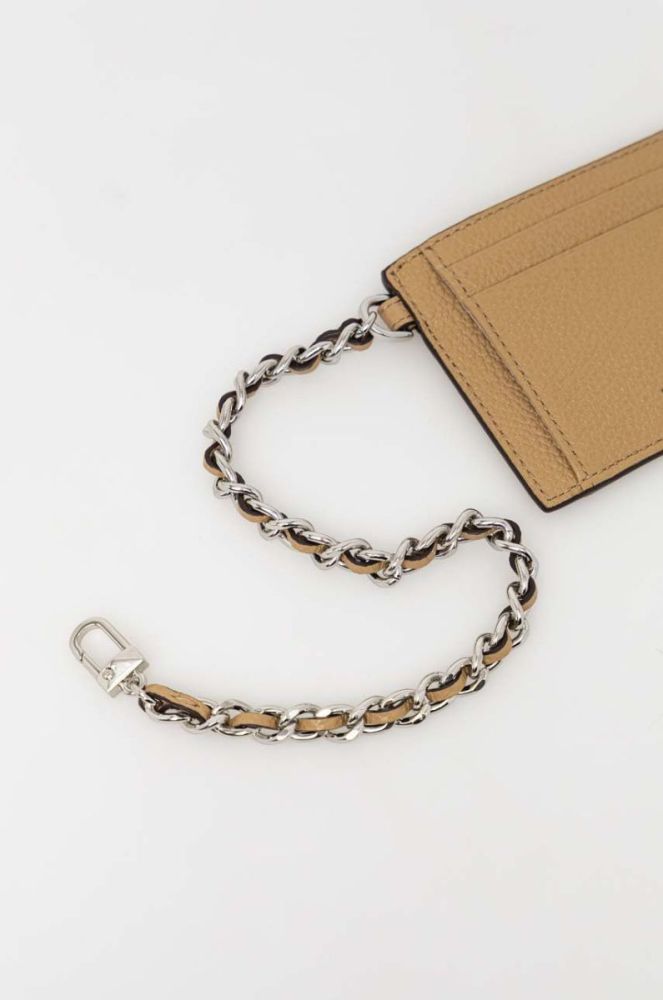 Шкіряний чохол на банківські карти MICHAEL Michael Kors жіночий колір коричневий (2890855) фото 3