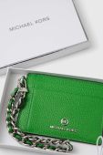 Шкіряний чохол на банківські карти MICHAEL Michael Kors жіночий колір зелений (2890918)