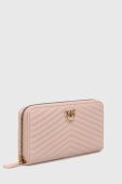 Шкіряний гаманець Pinko жіночий колір рожевий (2969141)