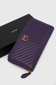 Шкіряний гаманець Pinko жіночий колір фіолетовий (3432950)