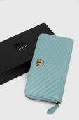 Шкіряний гаманець Pinko жіночий колір блакитний (3432951)