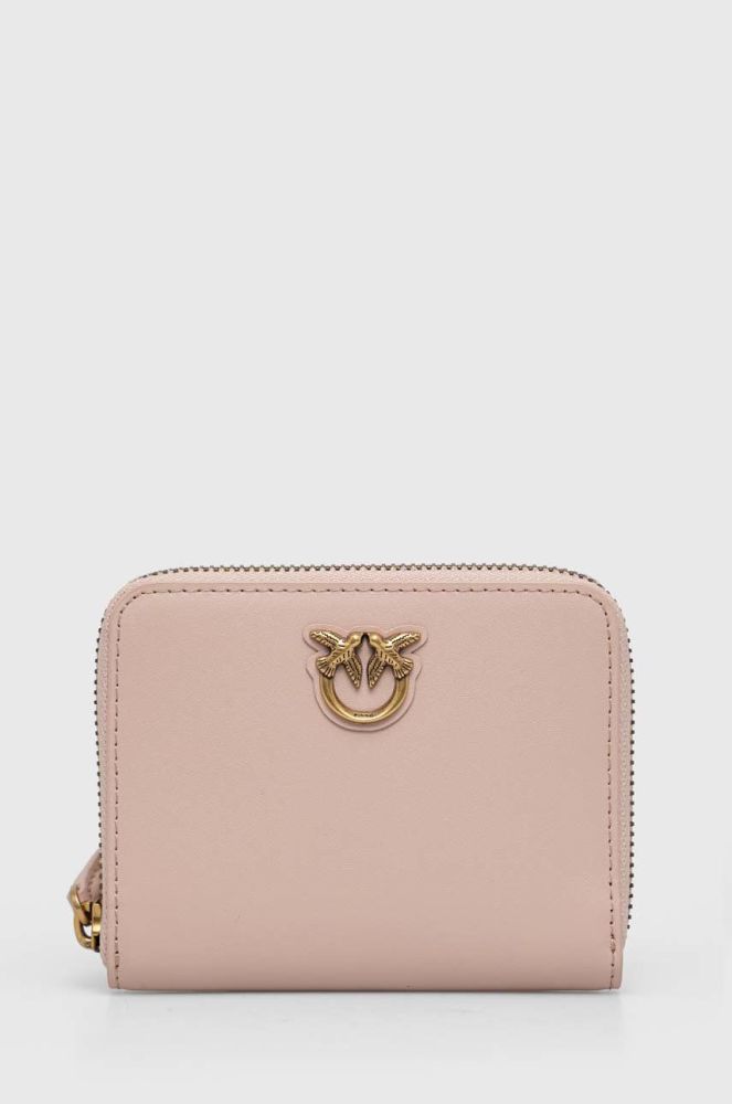 Шкіряний гаманець Pinko жіночий колір рожевий (2914947)