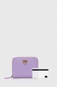 Шкіряний гаманець Pinko жіночий колір фіолетовий (3432954)